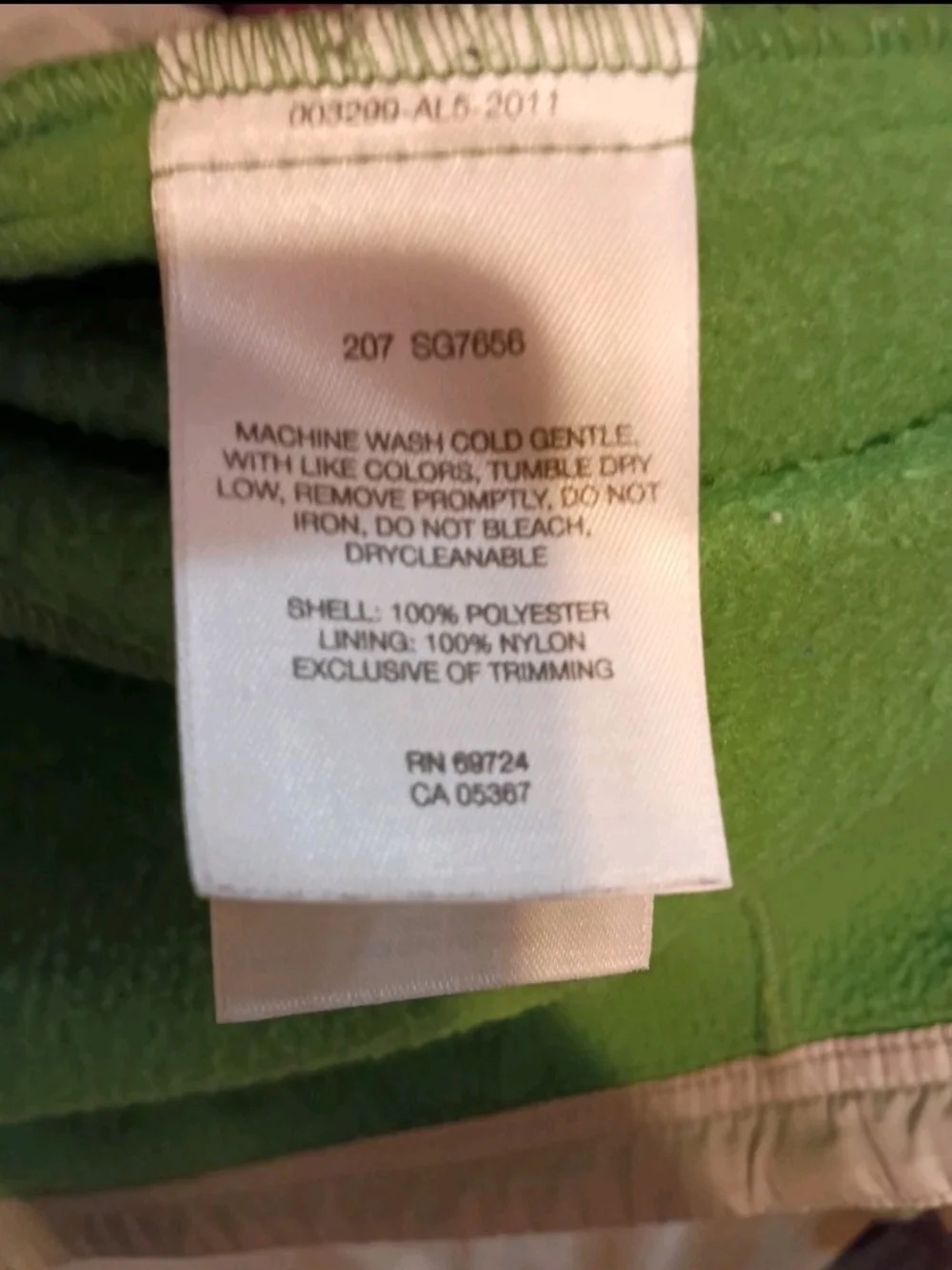 Columbia Sportswear Co. Bugaboo Jacket Youth 18/20 Green/White Defect See Pics